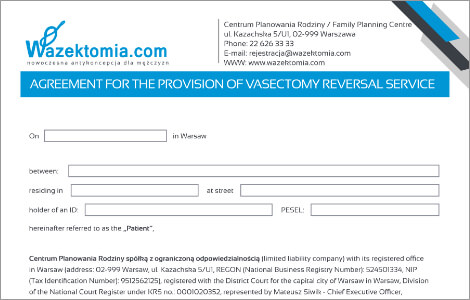 ENG Reversal Vasectomy Agreement