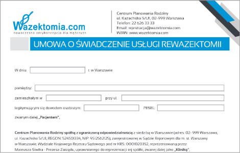 Umowa o świadczenie usługi